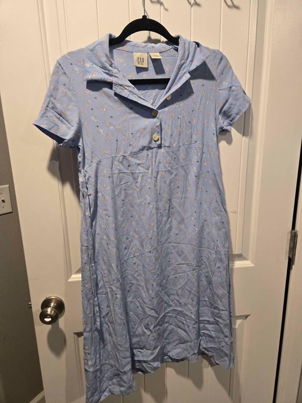 Gap Size Large Rayon Floral Short Sleeve Dress
